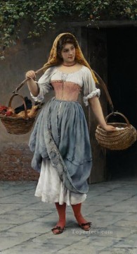 どちらが来たか ファーストレディ ユージン・デ・ブラース 美しい女性 女性 Oil Paintings